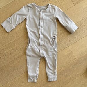 Soft Beige Kids Footie by Pehr